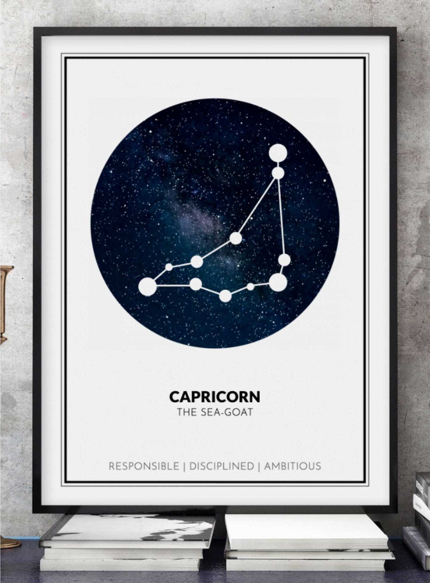 Gestalte Sternzeichen-Plakate