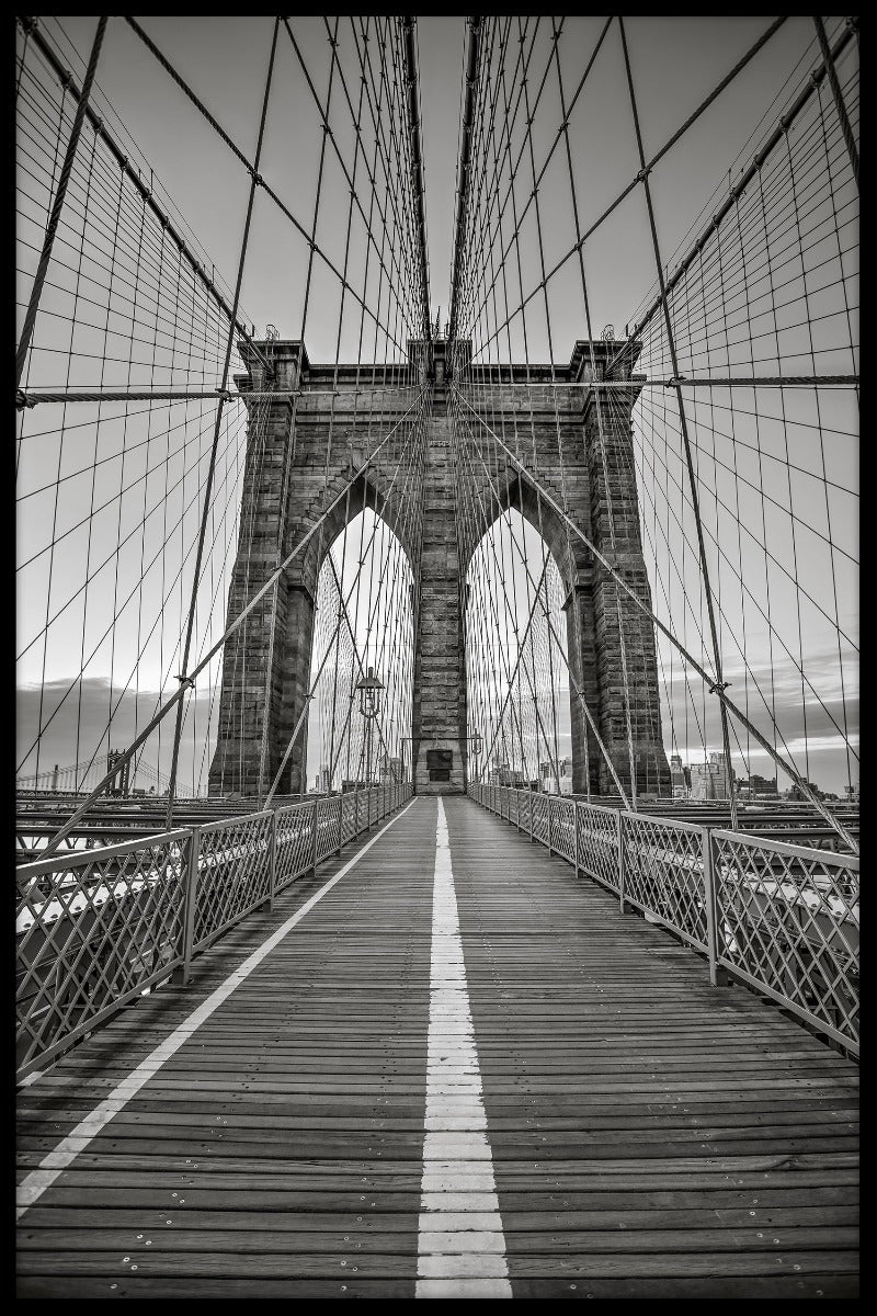 Einfarbiges Plakat der Brooklyn Bridge