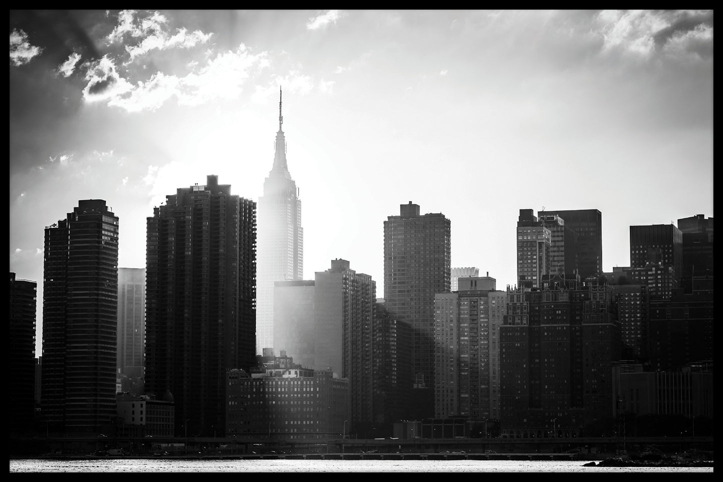 New York Skyline Schwarz-Weiß-Poster