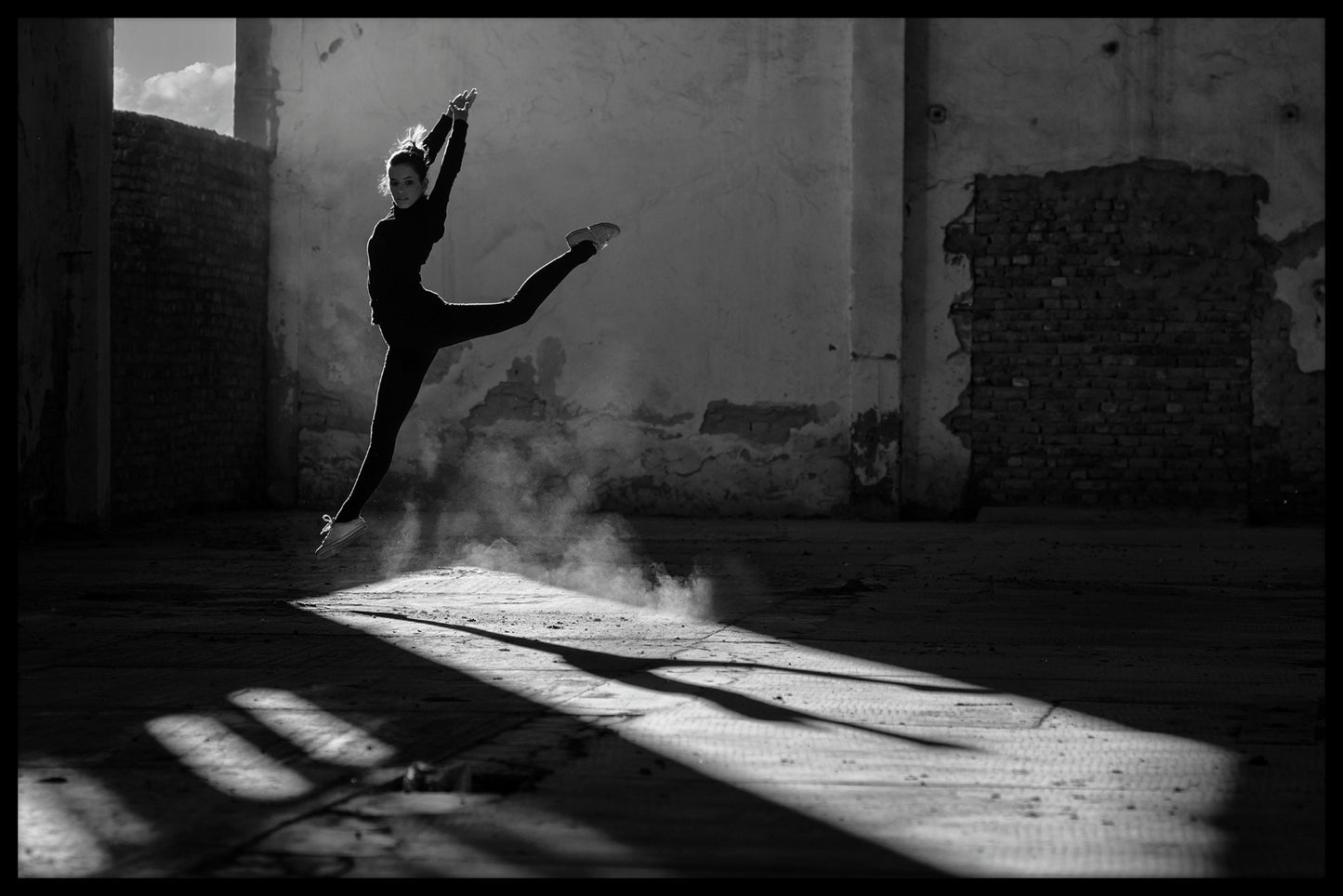 Ballerina-Schwarz-Weiß-Poster