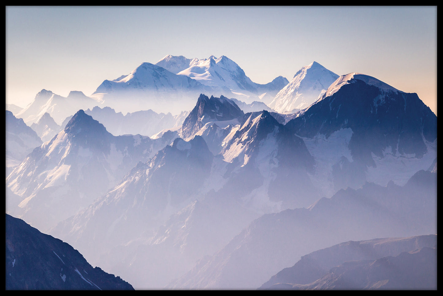 Vackra Misty Mountains-Plakat