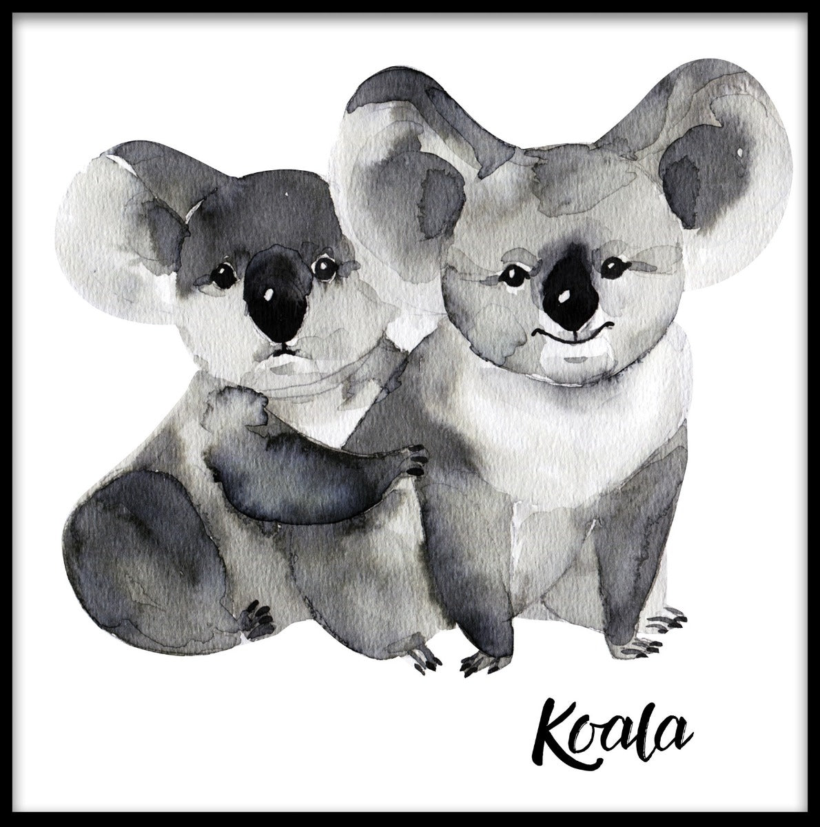 Koala-Liebes-Aquarellplakat