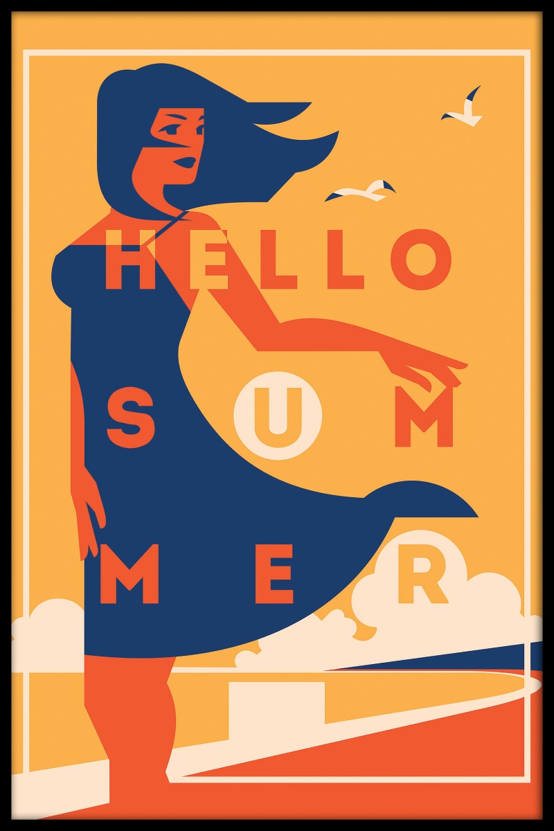 Hallo Sommer Vintage N02 Poster
