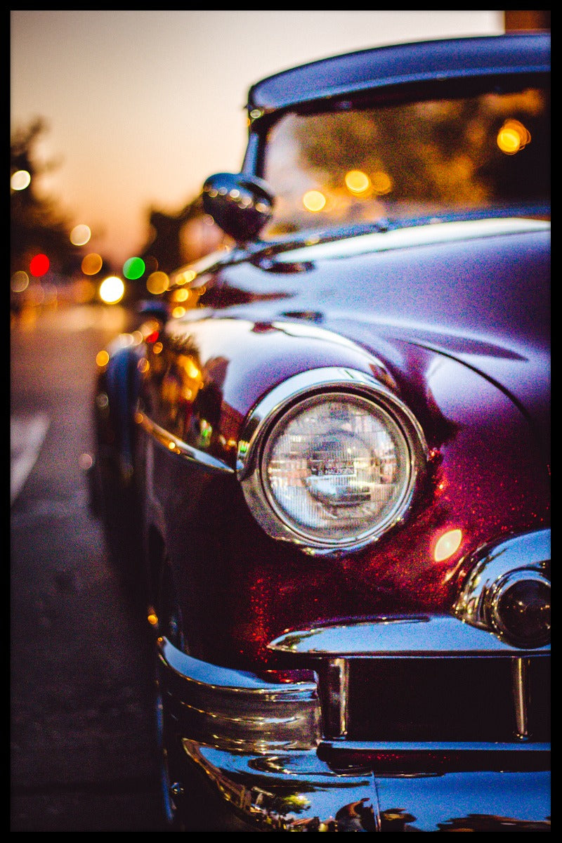 Oldtimer-Verkehrsplakat für klassische Autos