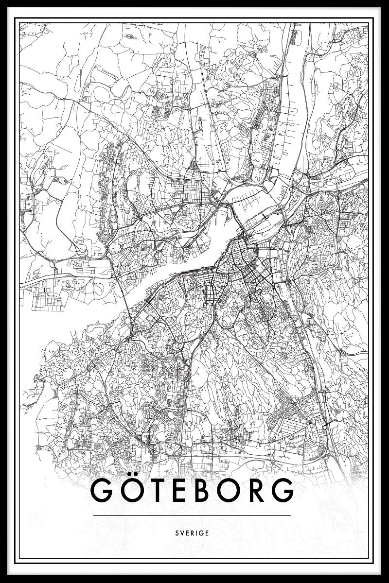 Göteborg Kartenplakate