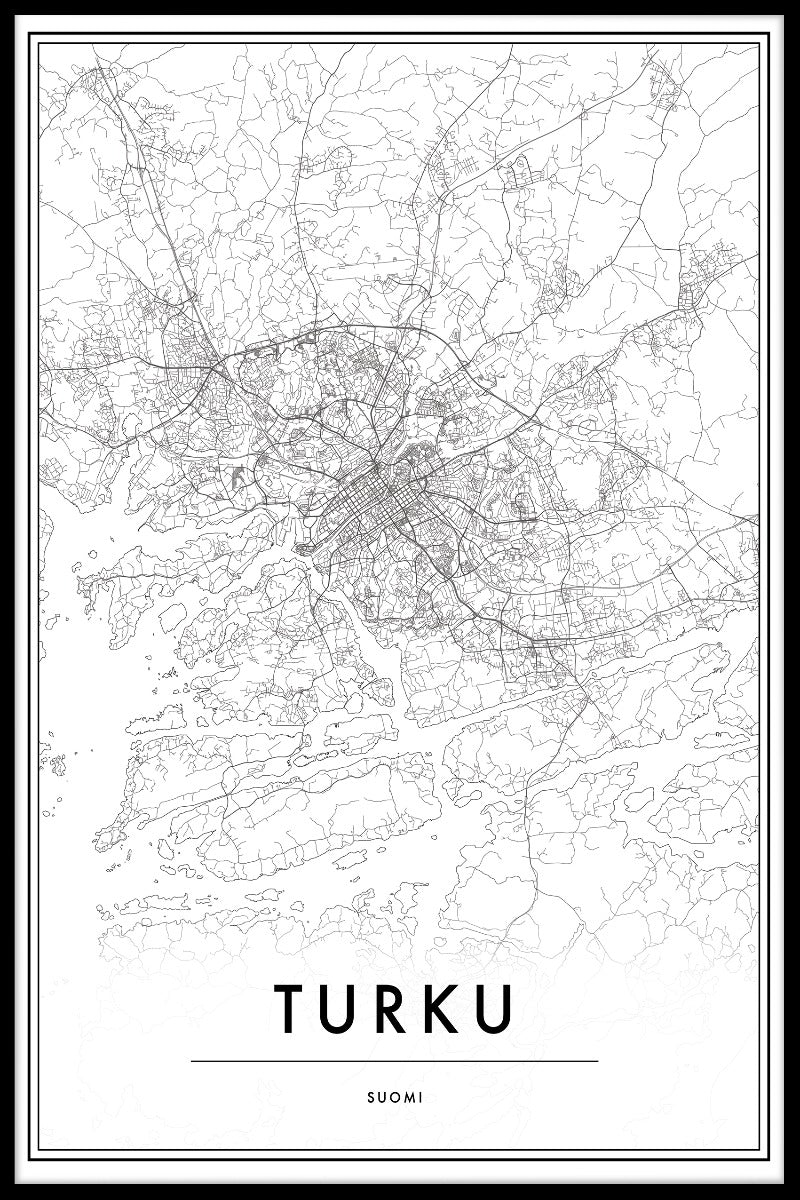 Turku Finnland Karte Poster-p