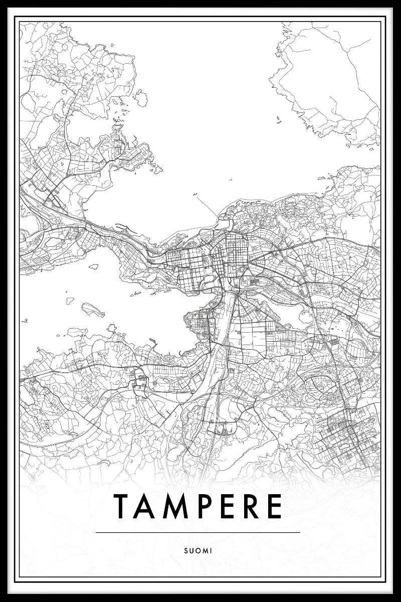 Tampere Finnland Karte Poster-pp