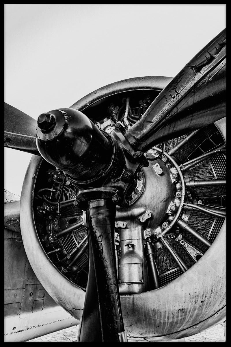 Vintages Propellerflugzeug-Plakat