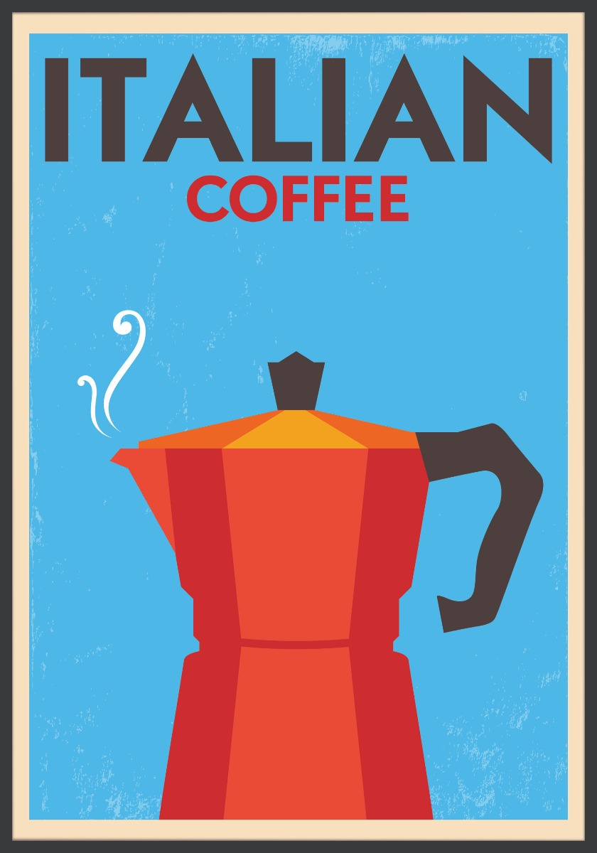 Vintages Plakat des italienischen Kaffees