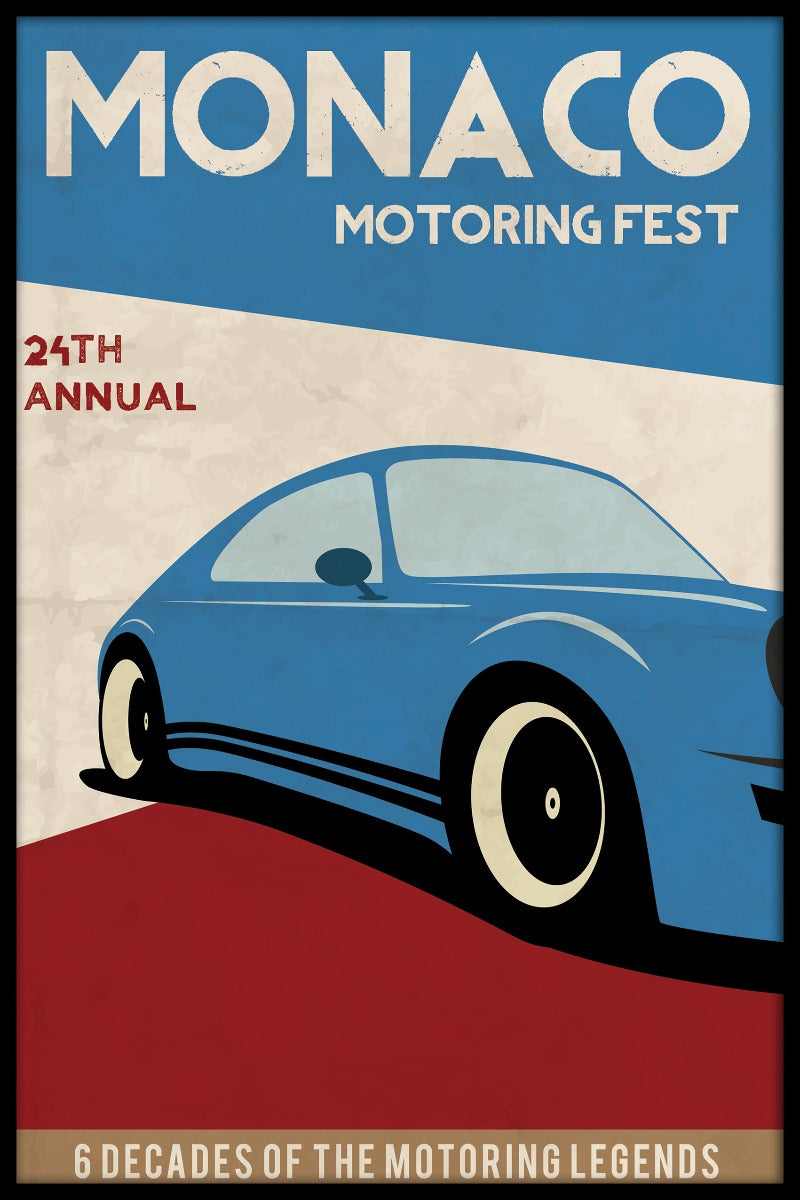 Monaco Racing Vintage-Plakat