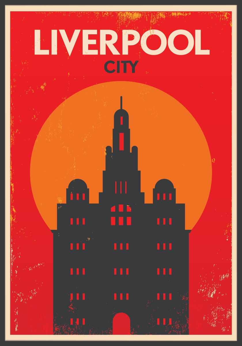 Liverpool Retro-Vintage-Poster