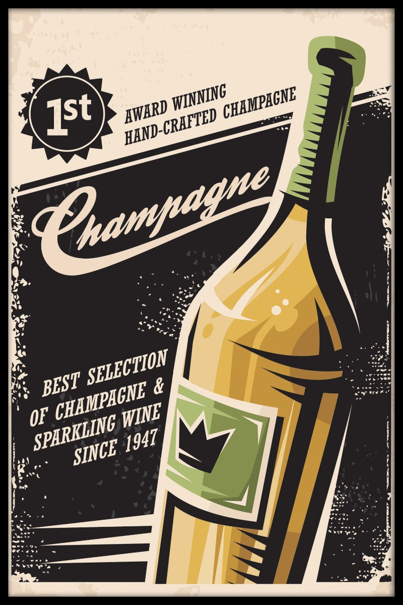 Champagner-Weinleseplakat