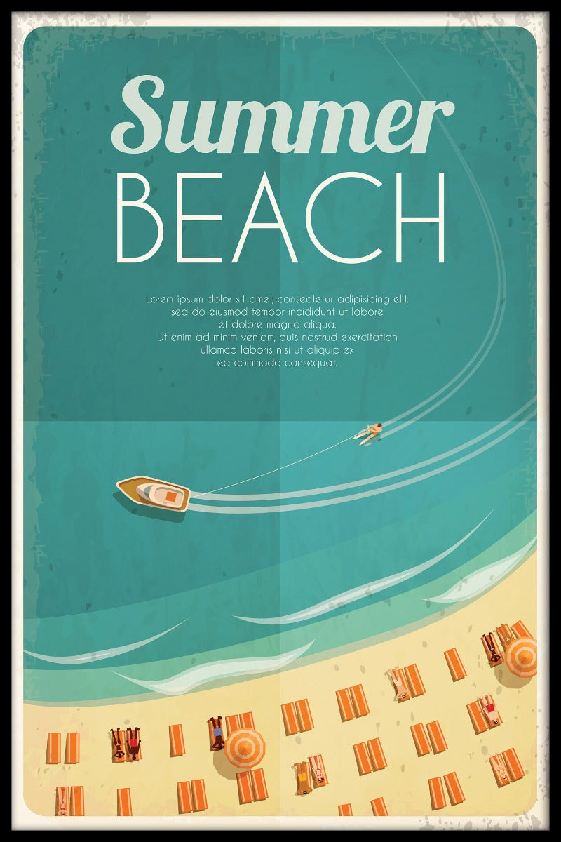 Vintages Plakat des Sommerstrandes
