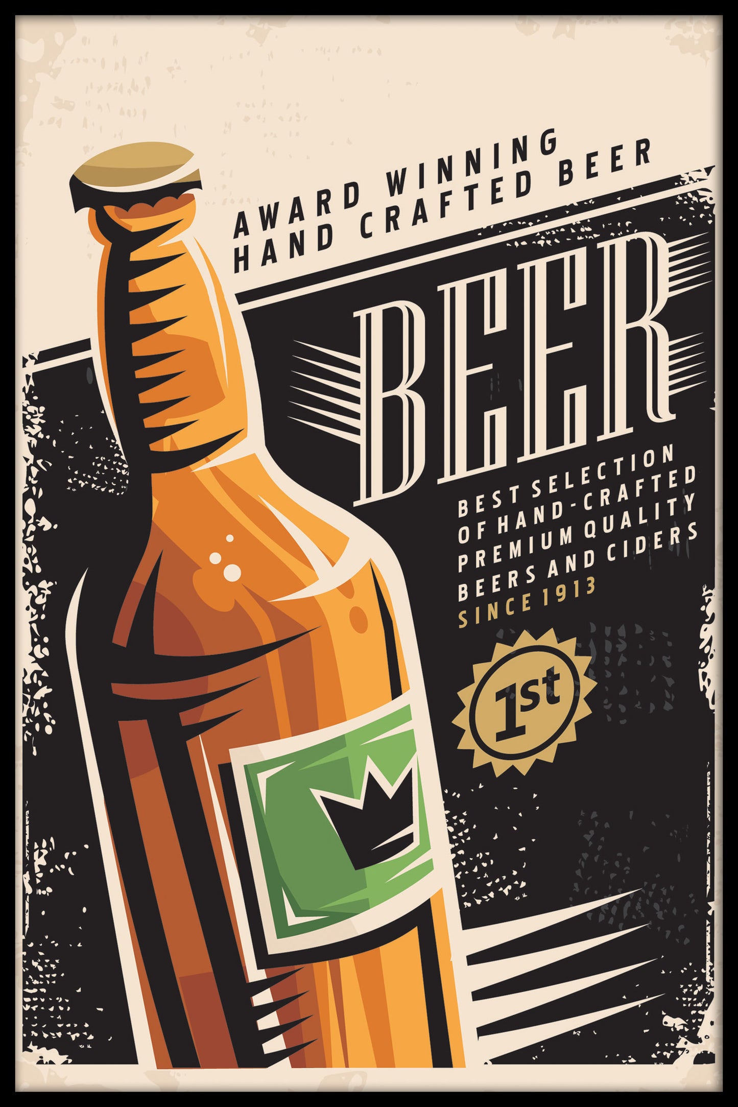 Bier-Vintage-Plakat