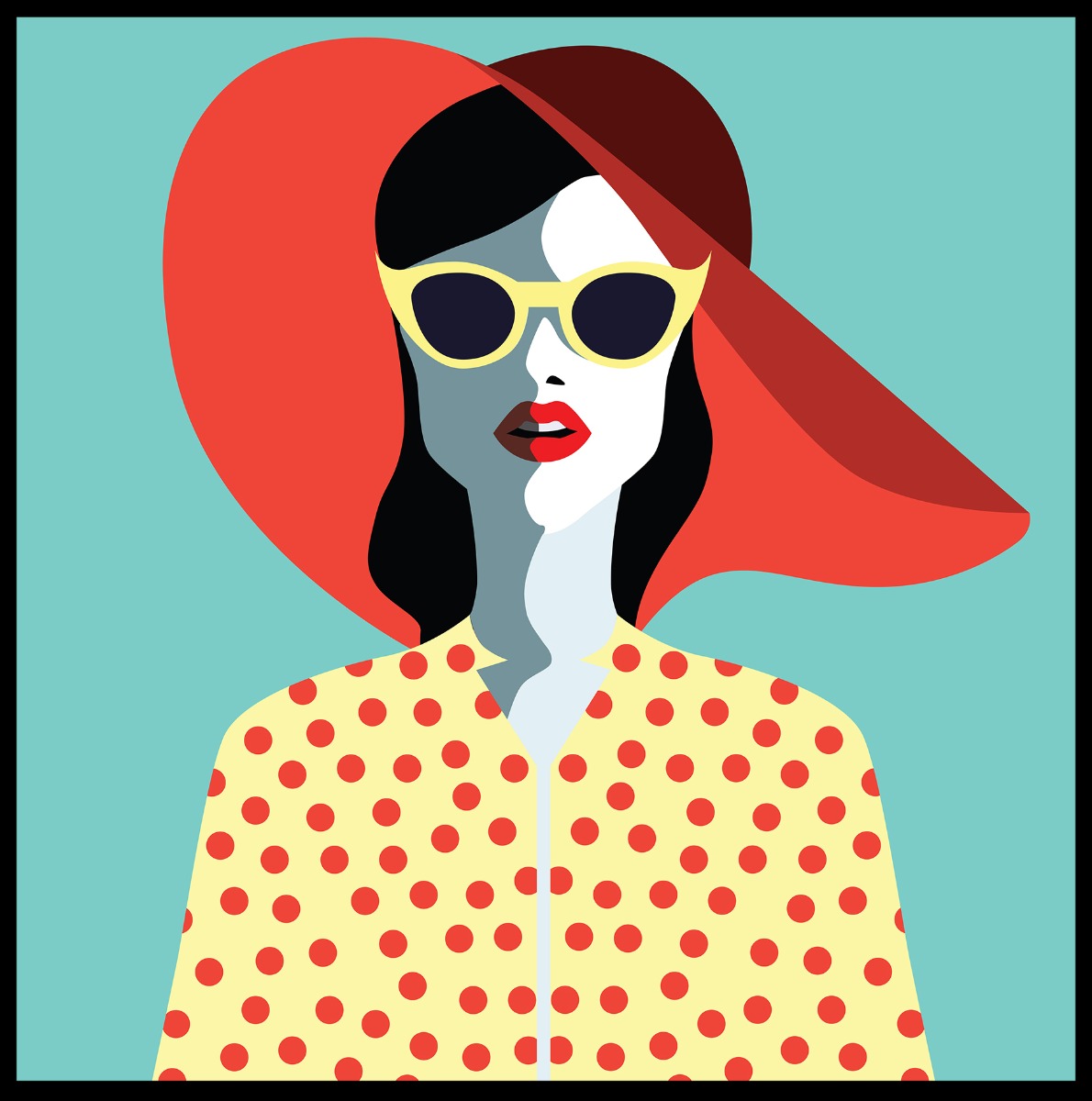 Retro-Lady N02-Plakat