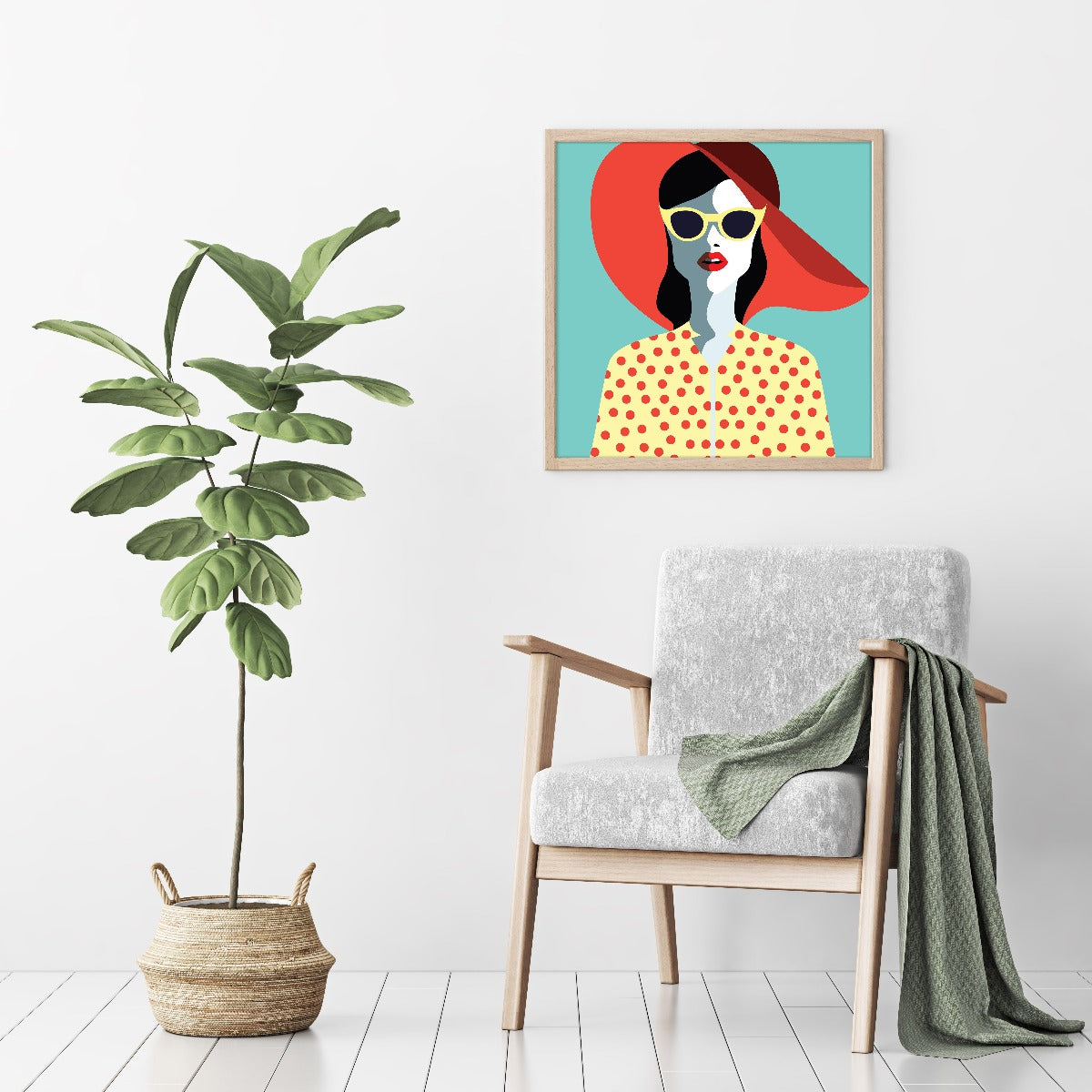 Retro-Lady N02-Plakat
