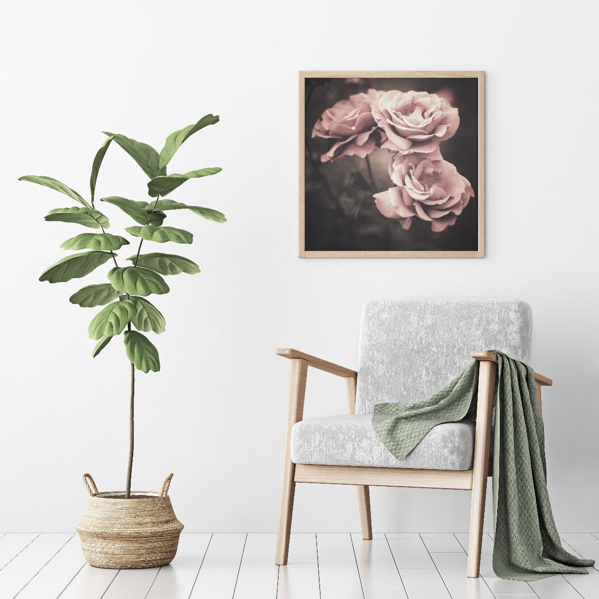 Vintage-Blumen-Plakat