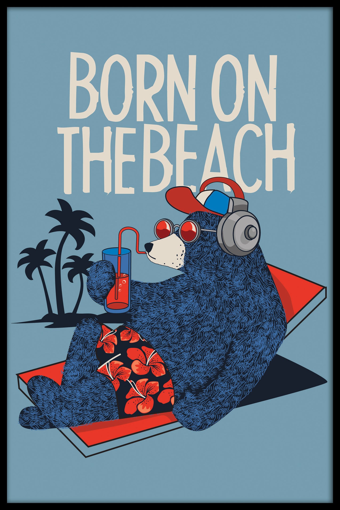 Geboren auf dem Strandplakat