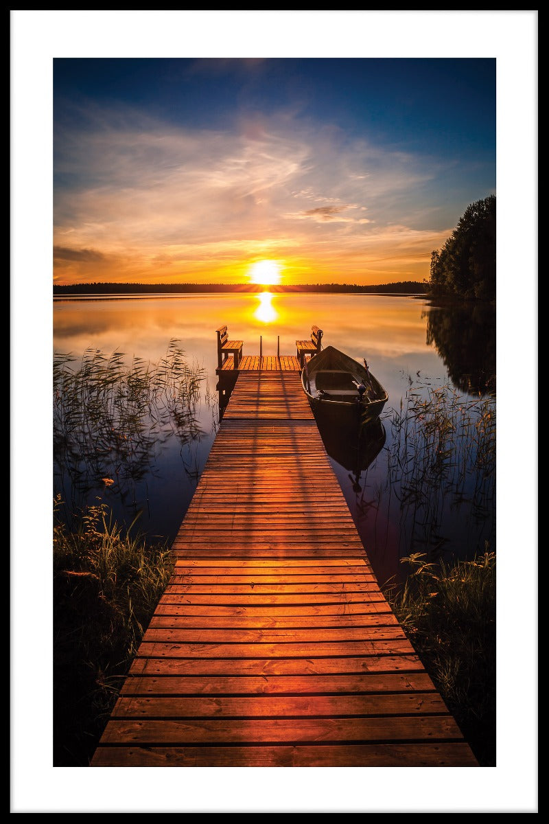 Pier Sunset Finnland-Plakat