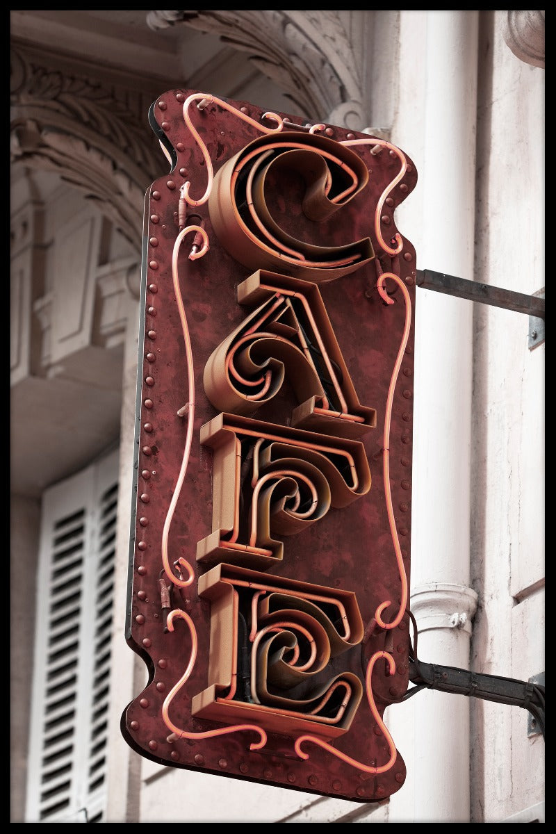 Café-Schild Paris-Plakat