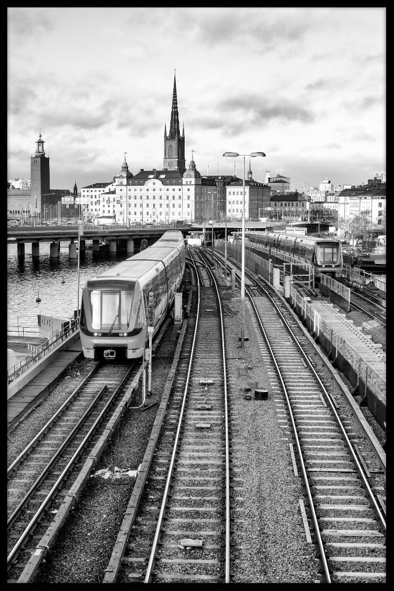 Plakat für Stockholmer Bahngleise