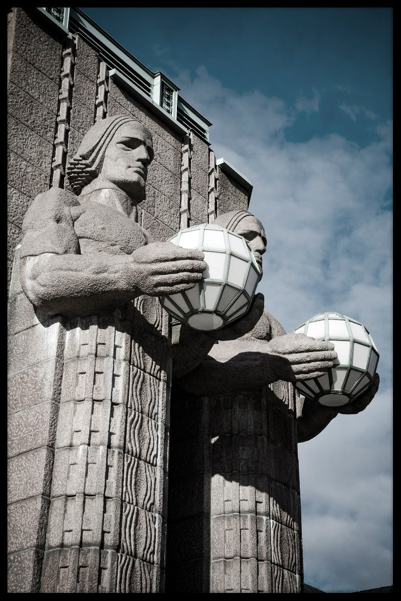 Plakat des Bahnhofs Helsinki