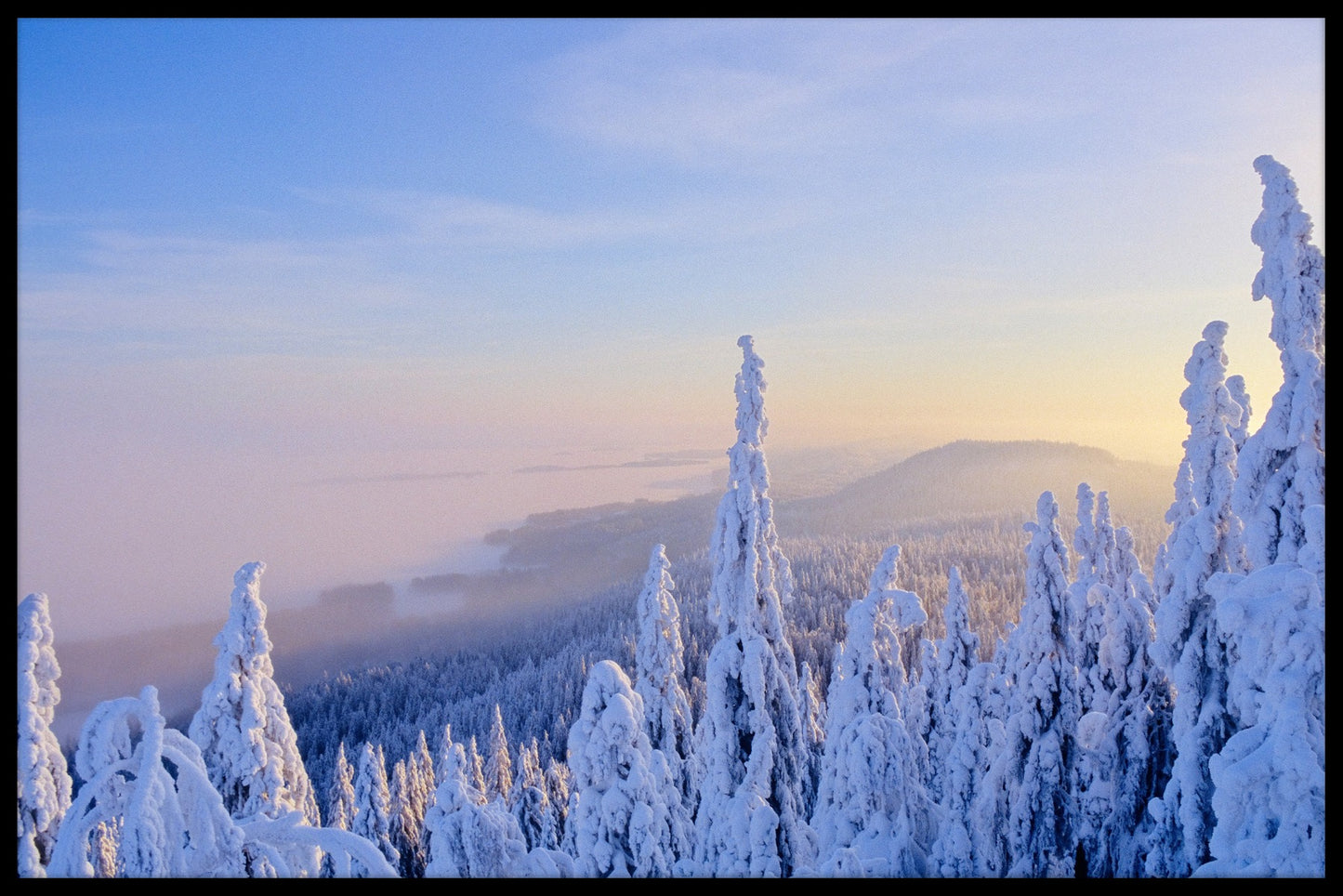 Winterlandschaft Finnland Poster