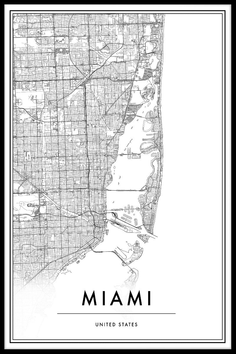 Miami-Kartenposter