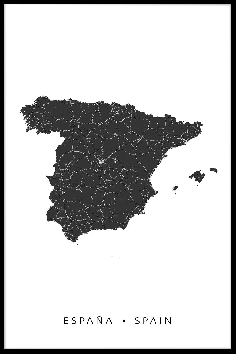 Spanien Karte N02 Einträge