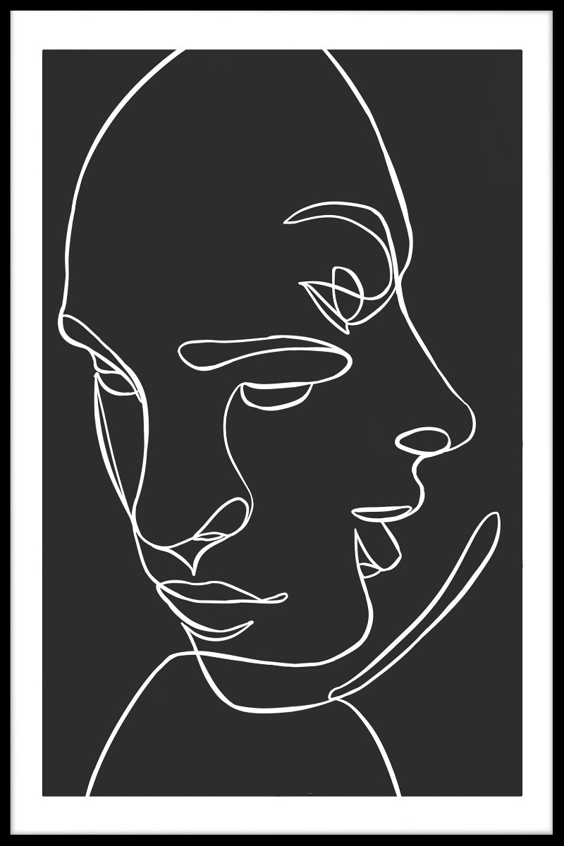 Poster mit zwei Gesichtern