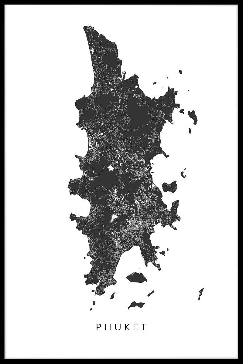 Phuket-Kartenposter
