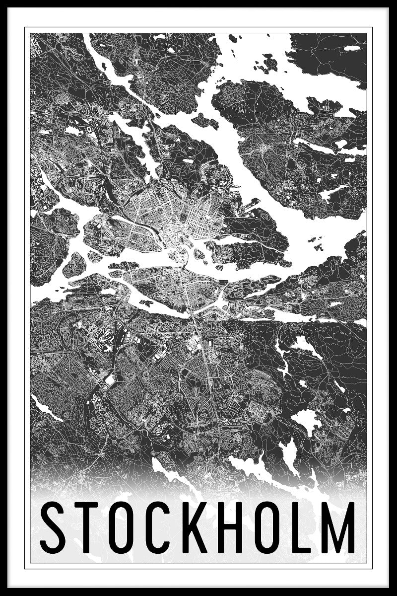 Stockholm-Karte N02 Poster
