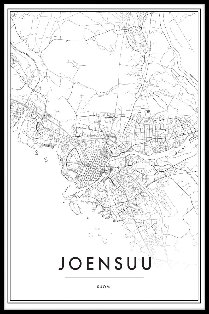 Joensuu Karte N02 Poster-s
