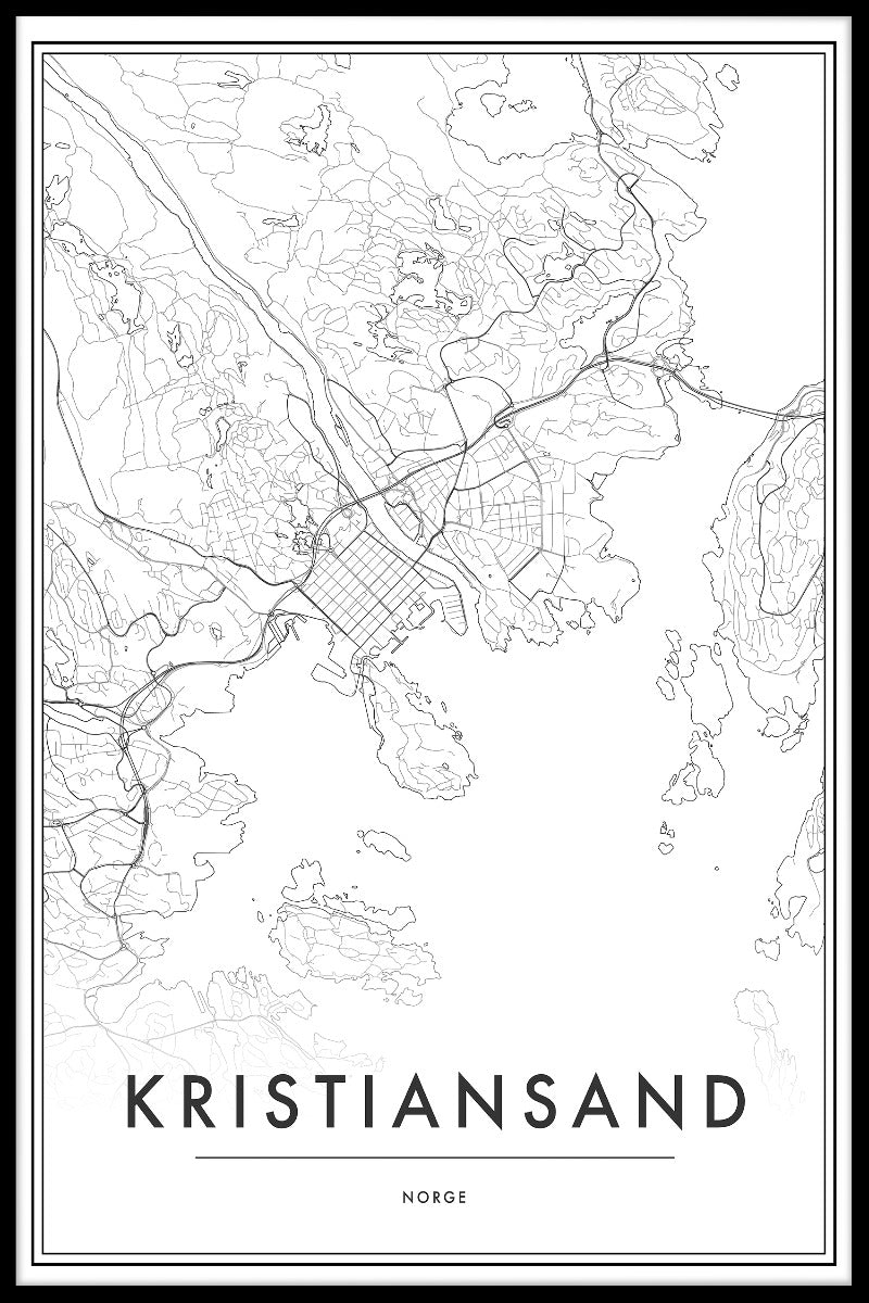 Kristiansand-Kartenposter