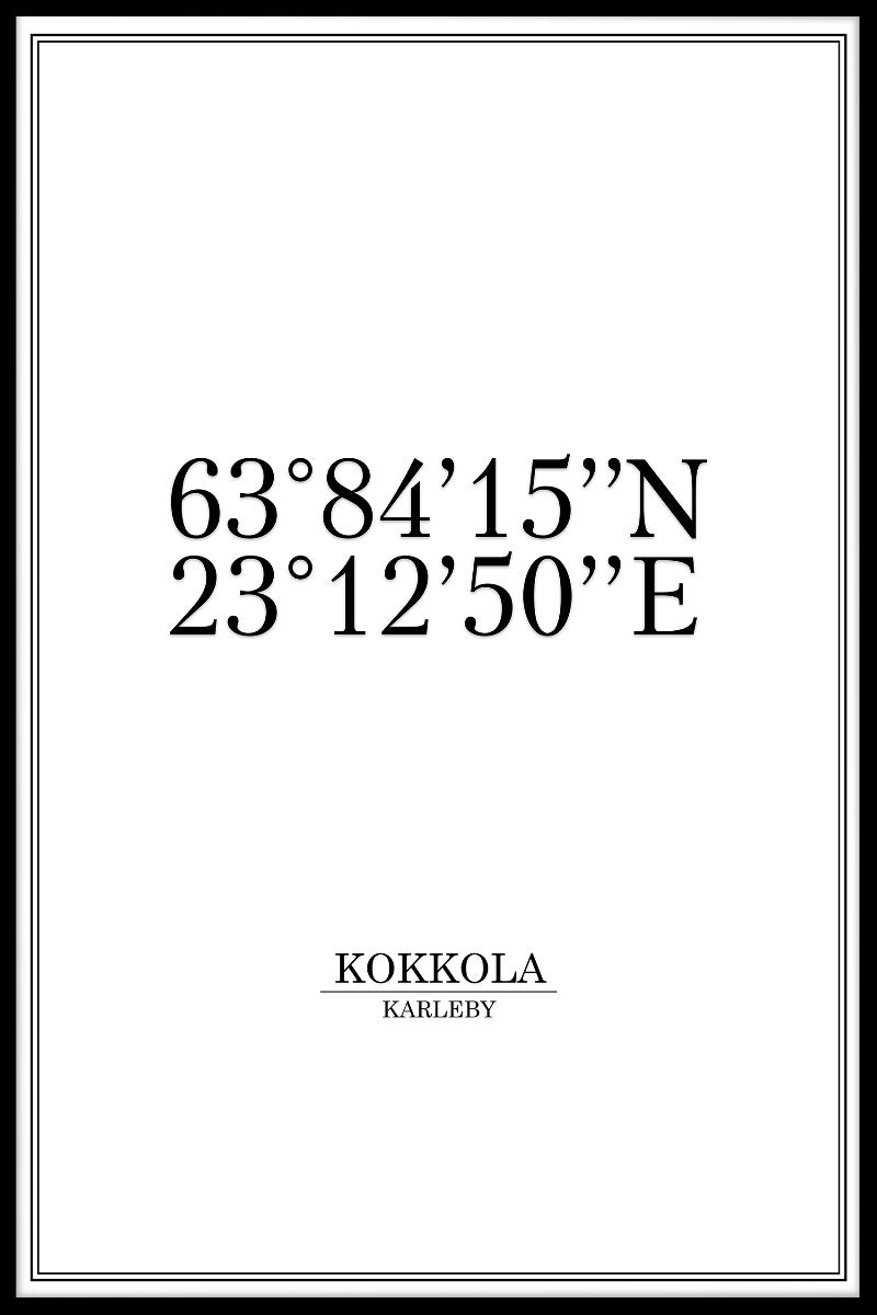 Poster Kokkola-Koordinaten