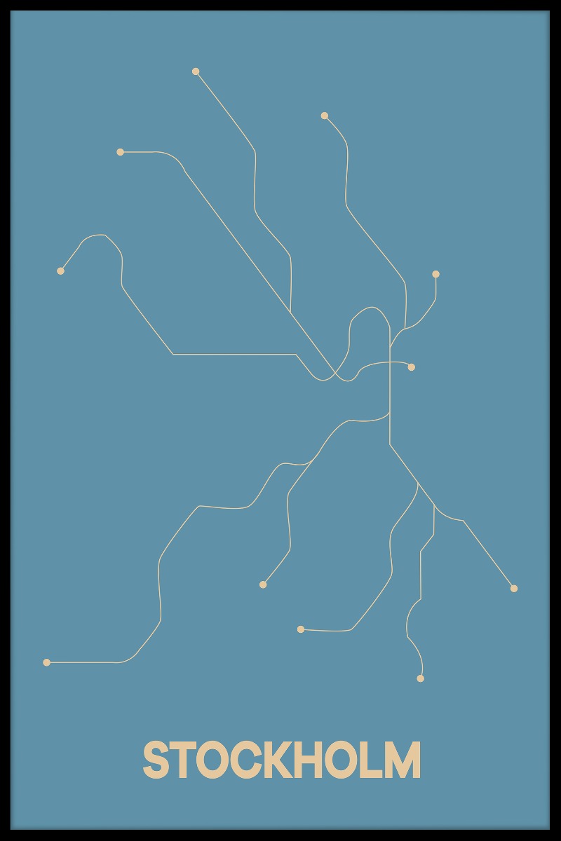 Stockholm Metro Kartposter