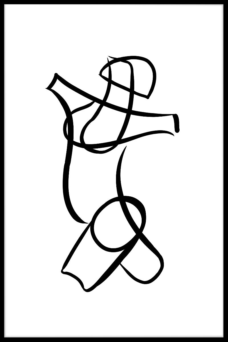 Motion Line Art-Plakat