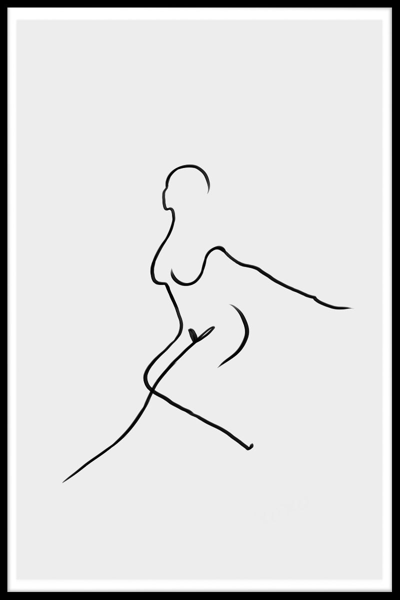 Pose Line Art-Plakat