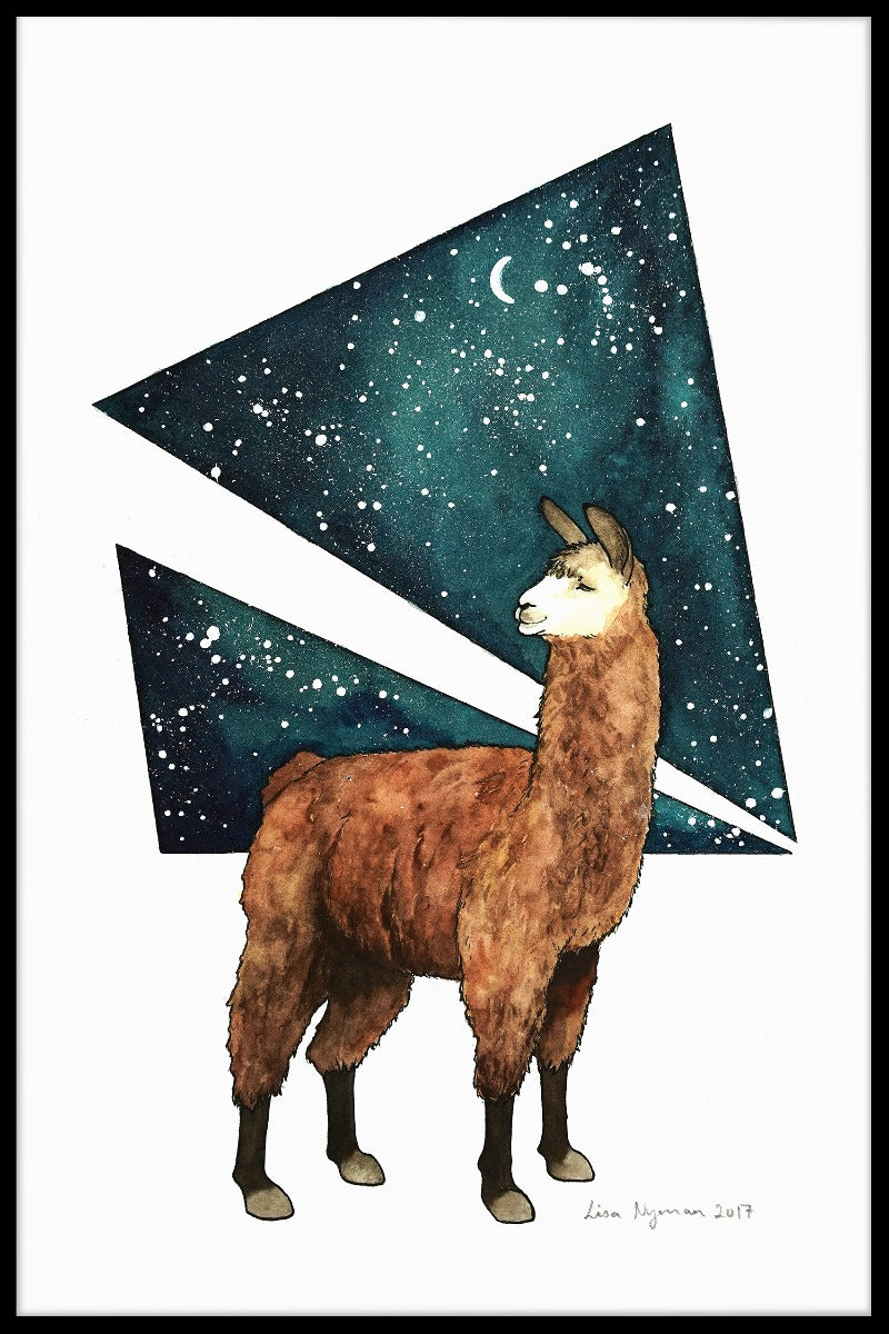Kosmisches Lama-Poster