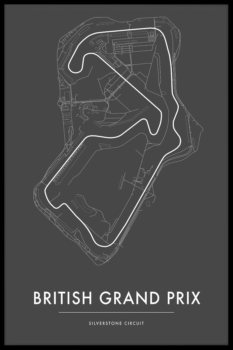 Silverstone britisches GP-Plakat