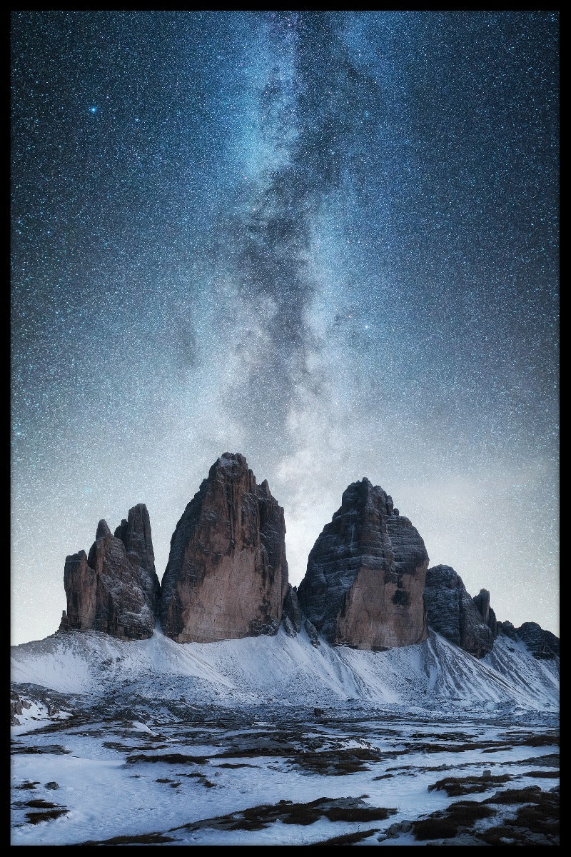Die Dolomiten und die Milchstraße Poster