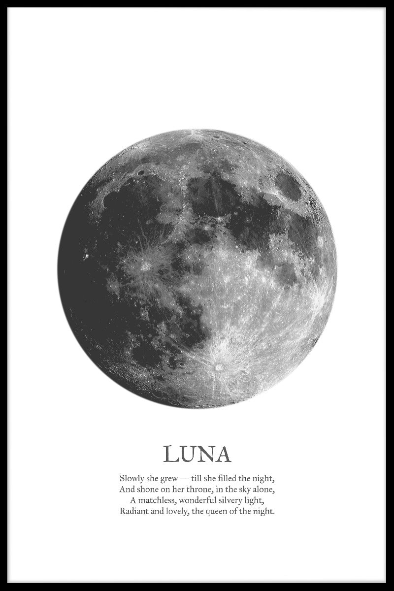 Luna White-Plakate