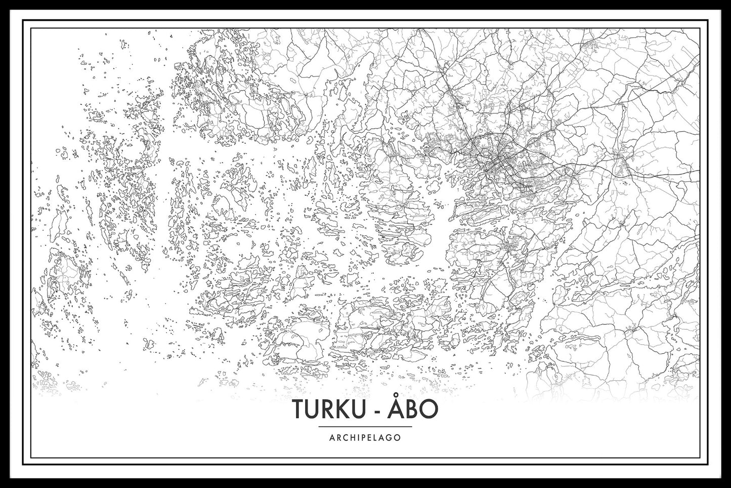 Karteneinträge für die Karte des Archipels von Turku