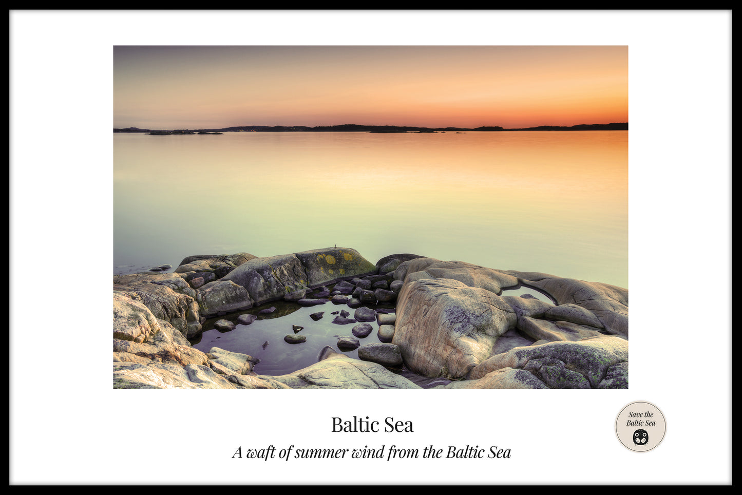 Poster Sonnenuntergang über der Ostsee