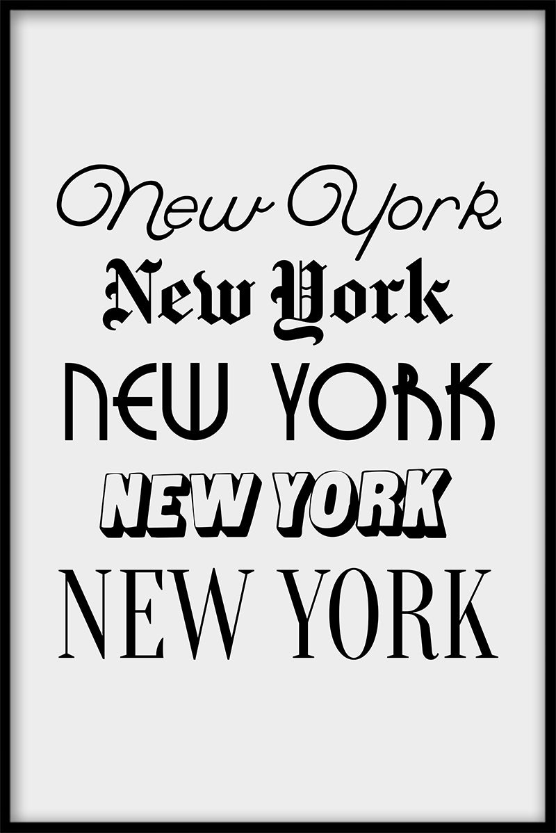 New Yorker Typografie-Poster