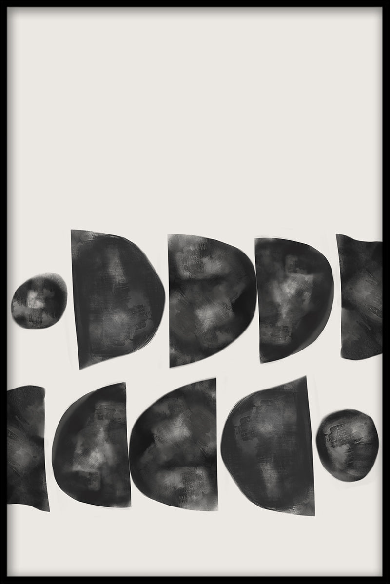 Abstraktes halvcirklares Poster