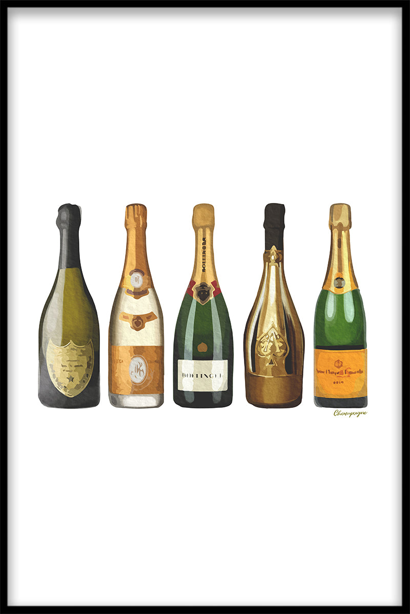 Champagnerflaschen-Poster