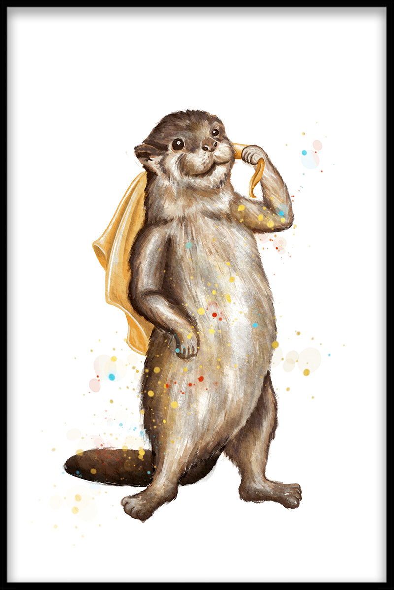 Biber-Illustrationsposter