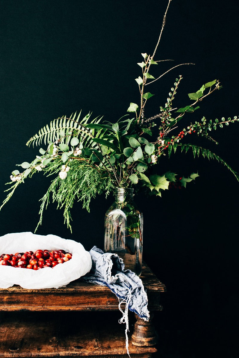 Blumen auf schwarzem N03-Poster