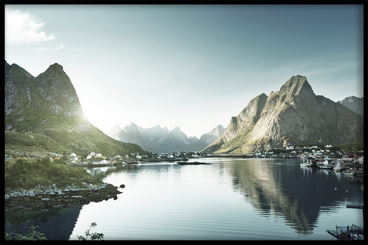 Norwegen-Landschaftsplakat